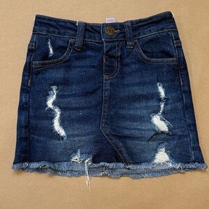 Justice Blue Denim Skirt with Attached Biker Shorts